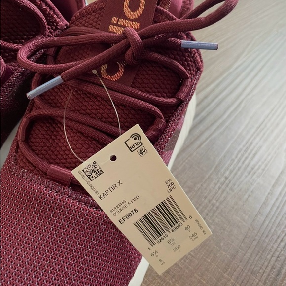 Adidas Kaptir X NWT Women's Sneakers in Burgundy and White - Picture 3 of 9